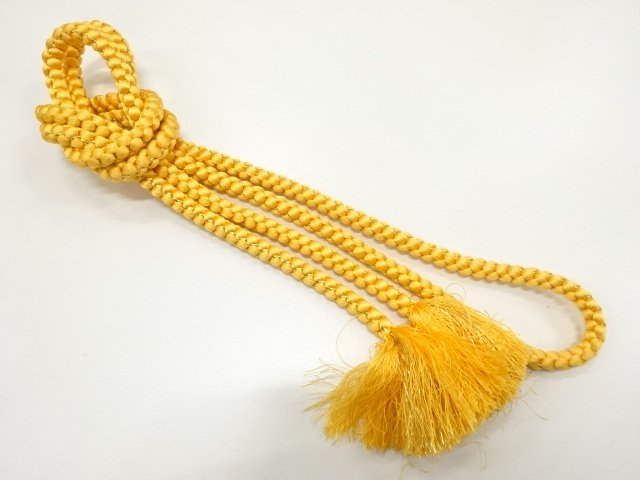 JAPANESE KIMONO / HAND-TIED OBIJIME CORD / SILK
